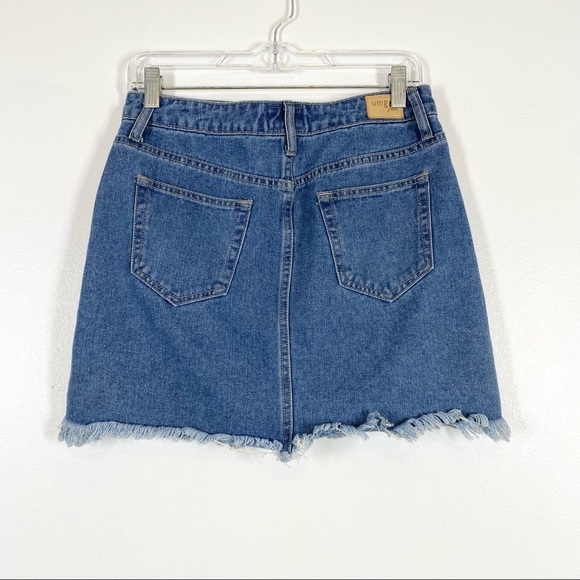 UMGEE Embroidered Floral Mini Denim Skirt Small Bird - Picture 5 of 5